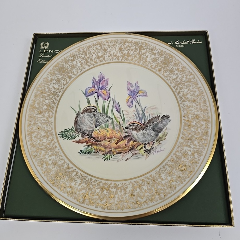 Lenox China Boehm Golden‎ Crowned Kinglets Bird Plate 1979 Limited Edition USA
